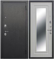 Входная дверь Ferroni Царское Зеркало Серебро Белый Ясень (860мм) правая