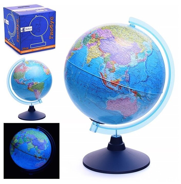 Глобус Globen Политический с подсветкой, от батареек, в коробке (Ве012500255)