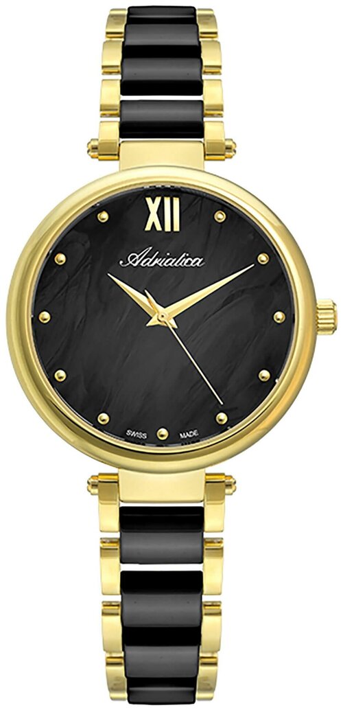 Наручные часы Adriatica Sophia A3705.F18MQ, золотой, черный