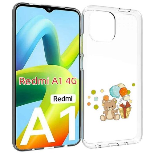 Чехол MyPads медвеженок с подарком для Xiaomi Redmi A1 задняя-панель-накладка-бампер чехол mypads медвеженок с подарком для xiaomi poco m5 задняя панель накладка бампер