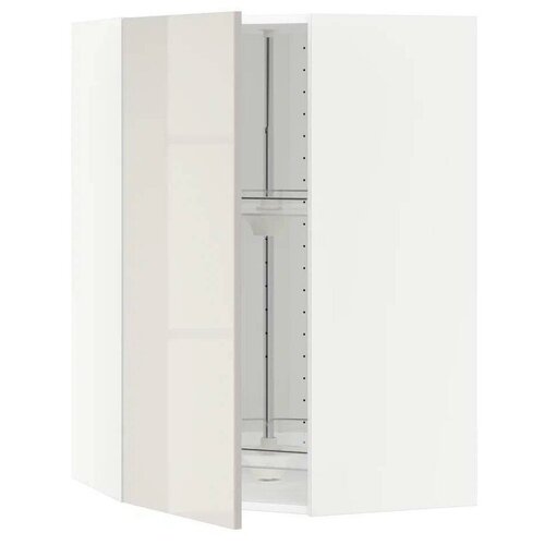 Шкаф для кухни ИКЕА МЕТОД/Рингульт, (ШхГхВ): 67.5х67.5х100 см, белый/рингульт светло-серый