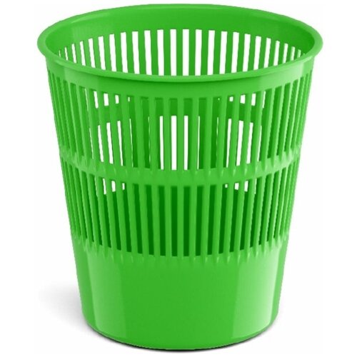Корзина для бумаг сетчатая пластиковая ErichKrause Neon Solid, 9л, зеленая