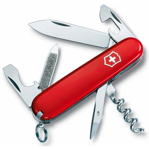 фото Нож перочинный victorinox sportsman 0.3803 84мм 13функц. красный карт. коробка