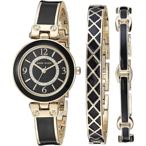 Наручные женские часы Anne Klein AK/3296BKST с двумя браслетами