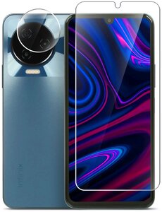 Фото Защитное стекло на Infinix Note 12 Pro (Инфиникс Нот 12 Про) на Экран и Камеру, (гибрид: пленка и стекловолокно), прозрачное, Miuko