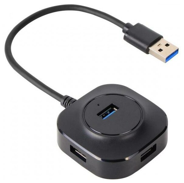 USB-концентратор VCOM USB3.0-4 USB3.0 +microUSB 0.3m (DH307)