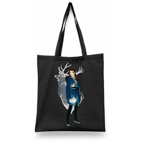 фото Сумка-шоппер унисекс каждому своё "тень и кость/shadoow and bone/сериал" белая