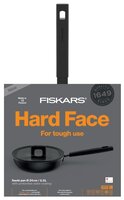 Сотейник FISKARS Hard Face 24 см сотейник, с крышкой, черный