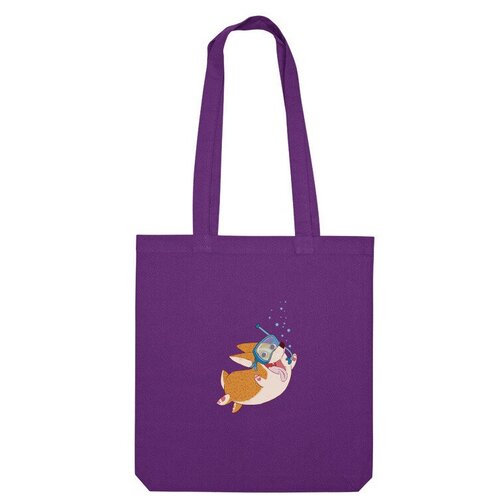 фото Сумка шоппер us basic, фиолетовый