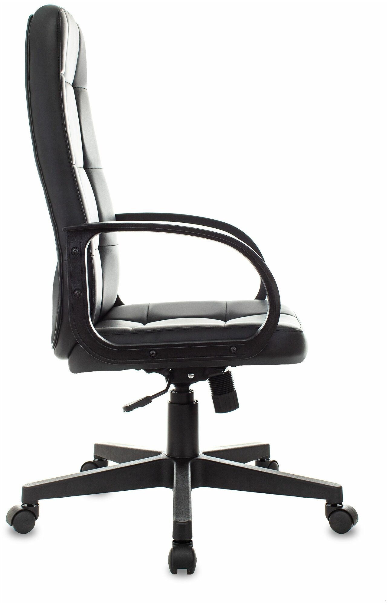 Кресло компьютерное, кресло руководителя, кресло офисное Бюрократ CH 002 черный, экокожа, крестовина пластик