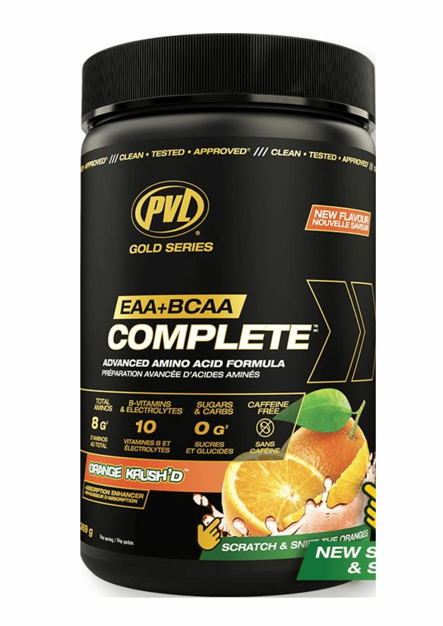 Аминокислоты BCAA PVL EAA+BCAA COMPLETE Апельсиновый сок 369 гр