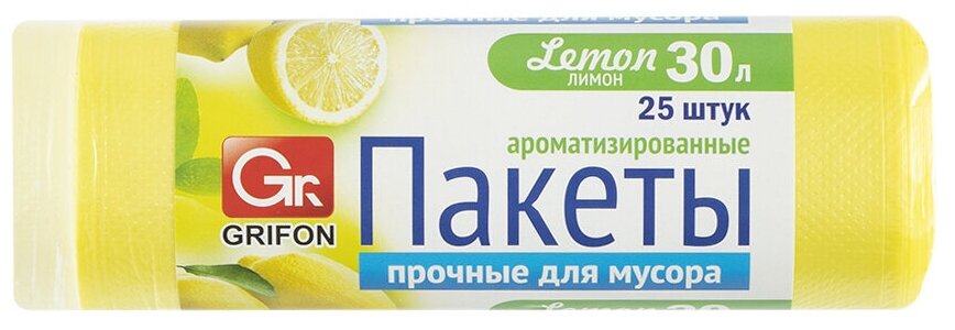 Пакеты для мусора  Grifon  с ароматом в ассортименте  30 л  25 шт 