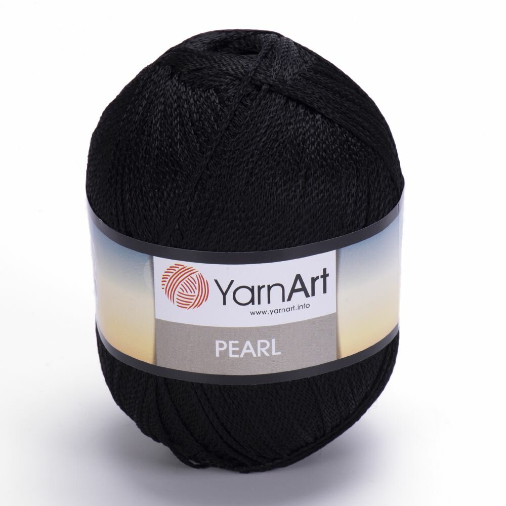 Пряжа Перл (Pearl Yarnart) упаковка 6 мотков 90 г. 270 м. 100% вискоза цвет 107 черный