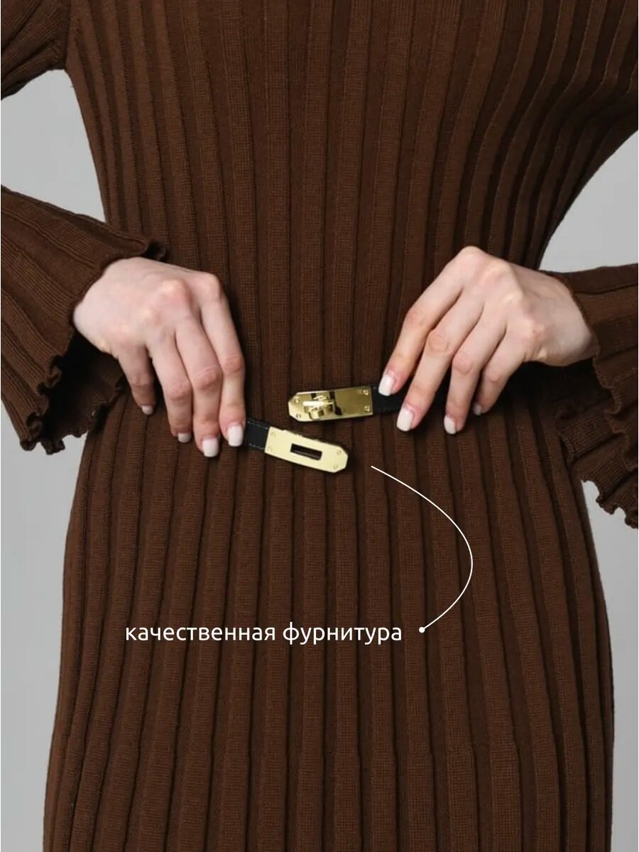 Ремень WMA STORE для женщин, черный — фото 1