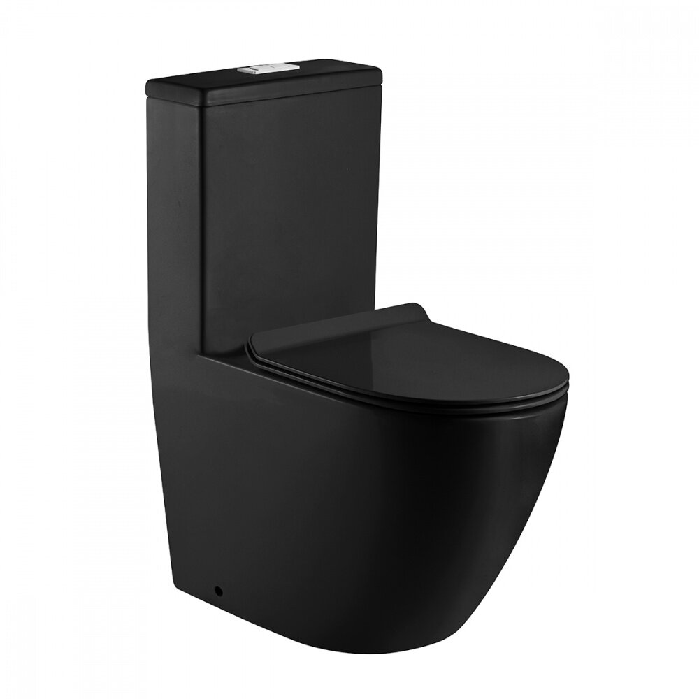 Azario Унитаз-моноблок Azario AZ-1001MB Morano напольный 83х37х68 см, черный матовый [+4_ZS4_+3_ZS5_+5_ZV16.2_+1_ZS6]