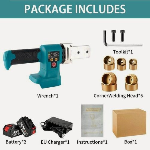 Изображение товара Термогибочный инструмент для пластика 120 Вт, Индукционный нагреватель 2 АКБ и ЗУ