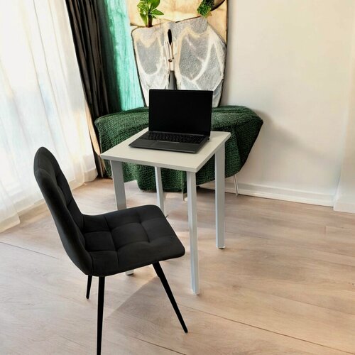 Изображение товара Игровой компьютерный стол/ цвет столешницы Белый, 60*60 см. Ножки белые