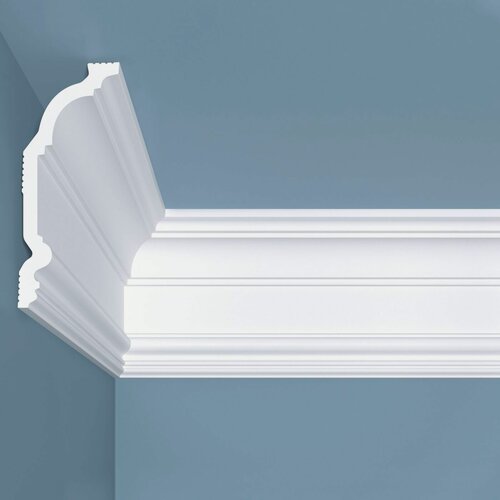 Изображение товара Карниз bello deco потолочный, ударопрочный К21 120х50х2000 мм, белый.