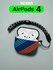 Чехол на airpods 4, для наушников айрподс 4, защитный кейс силико...
