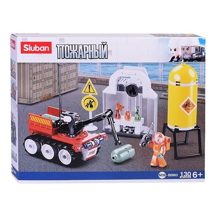Конструктор SLUBAN "Пожарный", 130 деталей (38-0963)