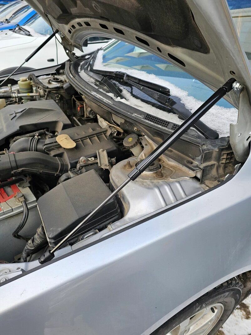 Газовые упоры капота для MITSUBISHI LANCER 10 (2007-2017) без сверления, комплект — фото 1