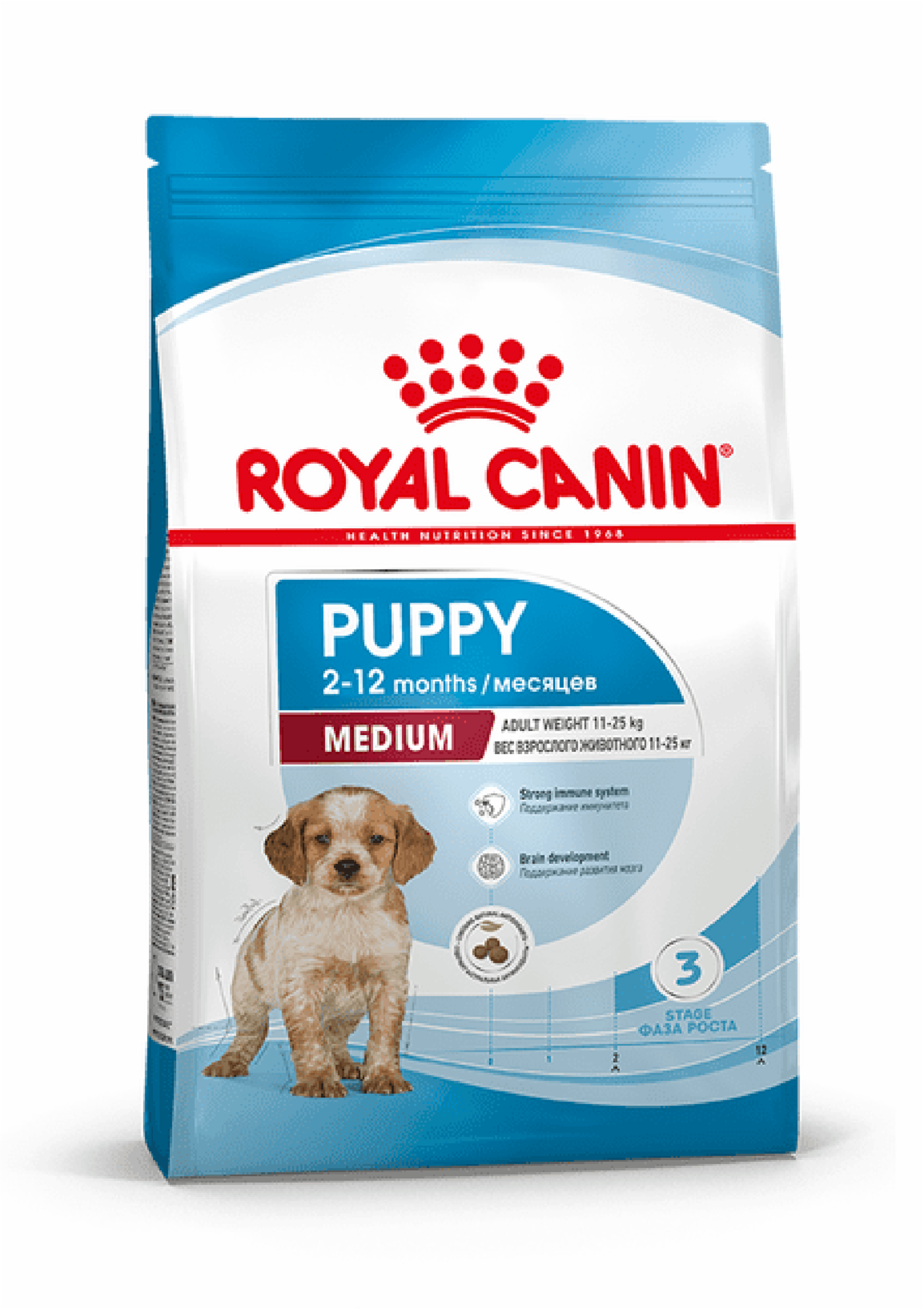 Корм сухой для щенков средних размеров до 12 месяцев Medium Puppy
