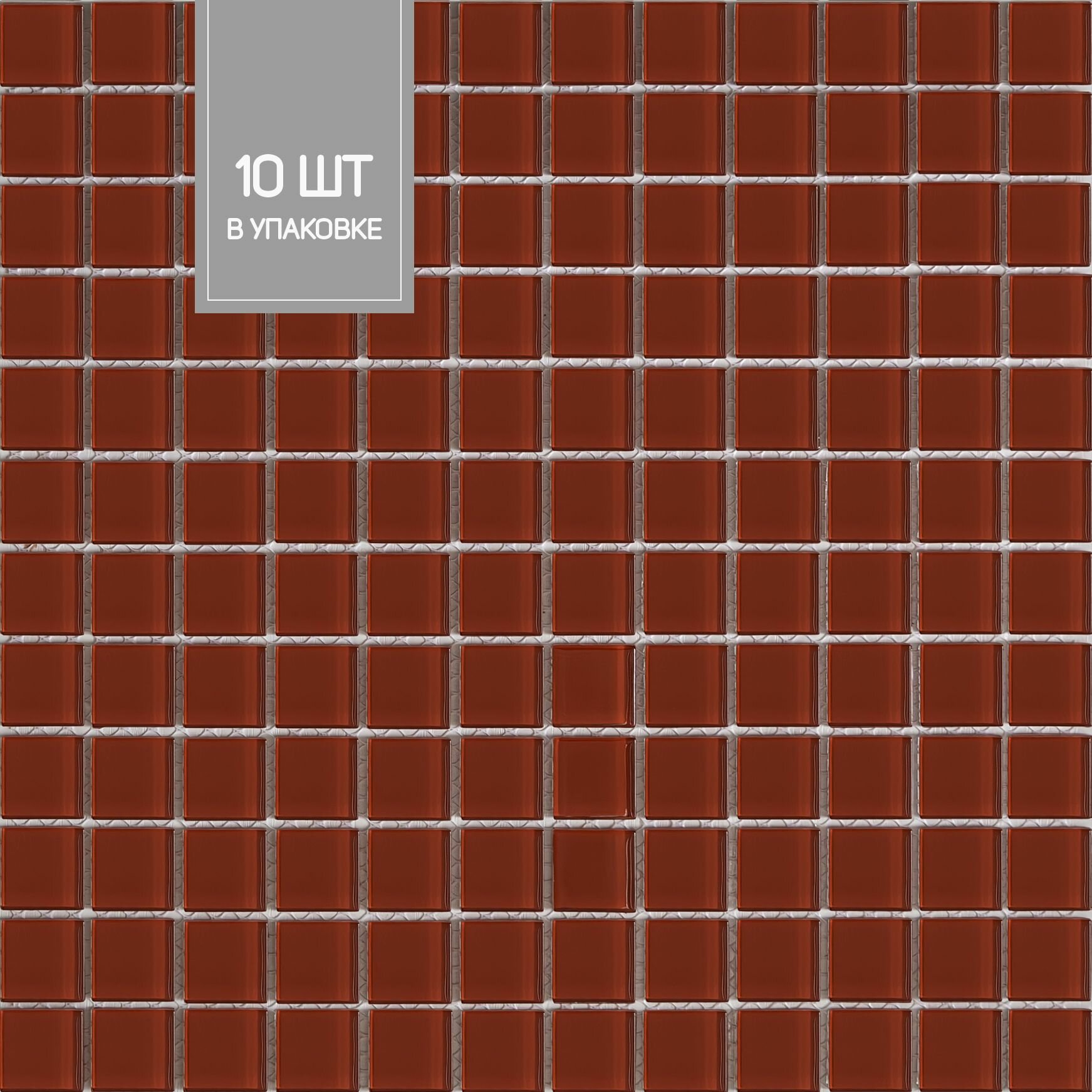 Elada Mosaic плитка мозаика a917 красный моноколор коробка 10 матриц 107 кв. м. 32.7 см x с