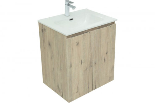Тумба под раковину Aquanet Алвита new 60 подвесная 2 дв. цв. дуб веллингтон белый (277525)
