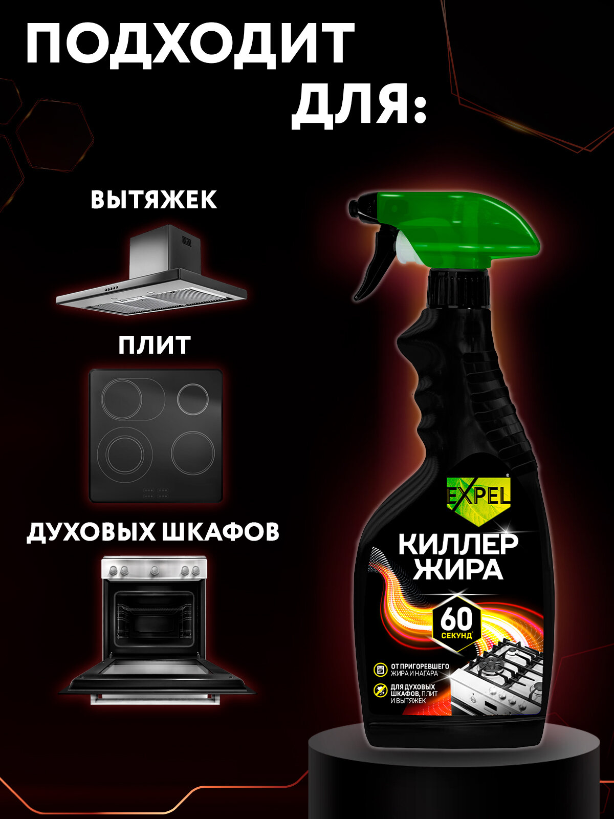 Спрей антинагар Expel Дом киллер жира 500 мл - фото №6