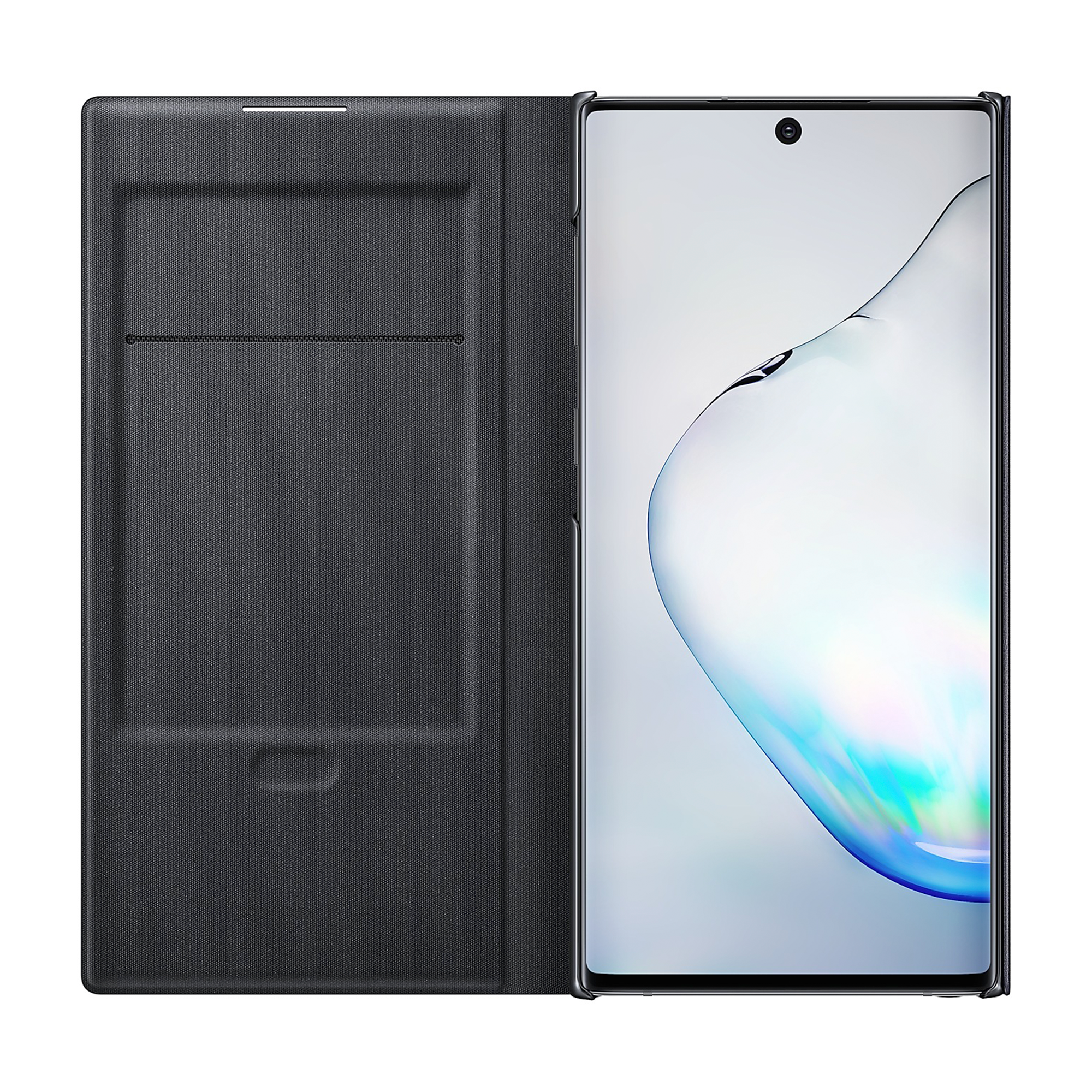 Чехол (флип-кейс) SAMSUNG LED View Cover, для Samsung Galaxy Note 10, черный [ef-nn970pbegru] - фото №4