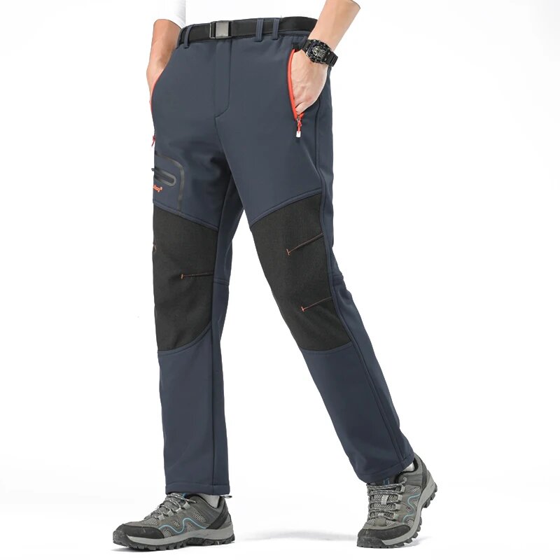 CHRLCK мужские водонепроницаемые походные брюки, Blue Gray, 6XL(105kg-115kg)