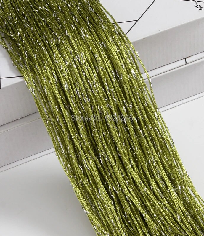 Занавеска в виде плотных плетеных нитей цвет и размеры в ассортименте green 1x2m