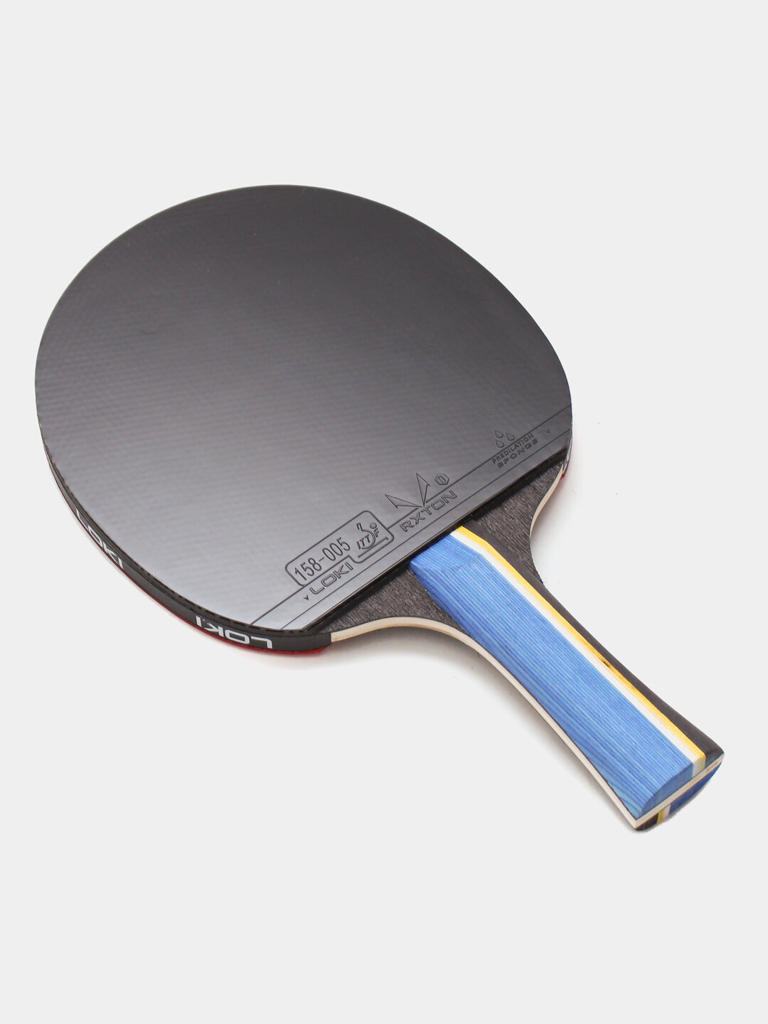 Ракетка General Fitness, для настольного тенниса, дерево, черный, красный — фото 1