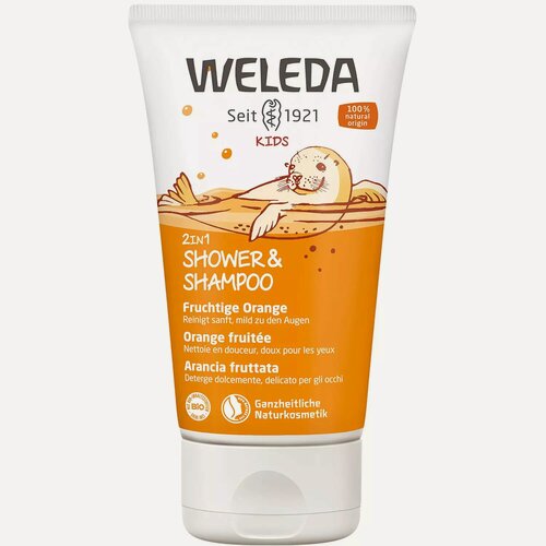Изображение товара Шампунь-гель WELEDA Детский для волос и тела «Апельсин» 150 мл