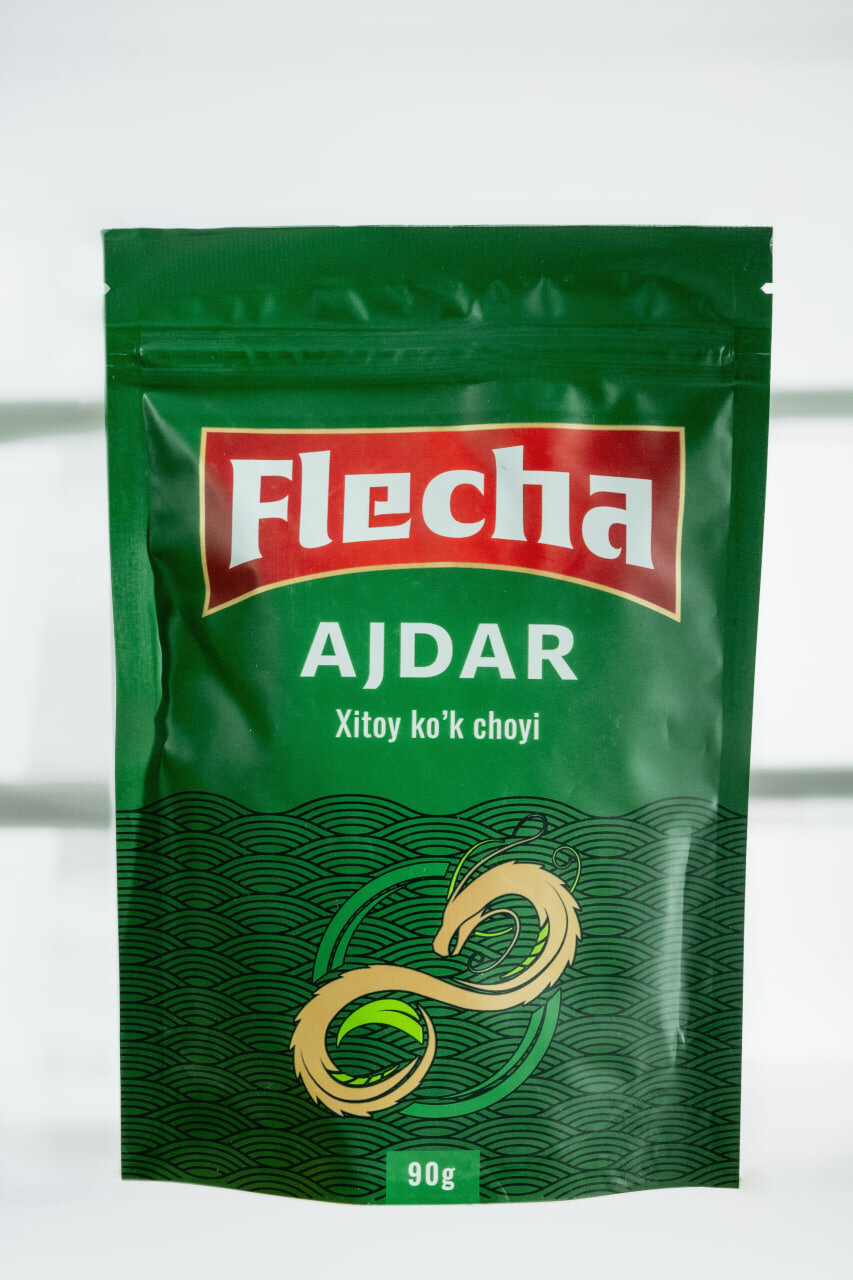 Китайский зеленый чай Flecha Ajdar, крупнолистовой, 90 г — фото 1