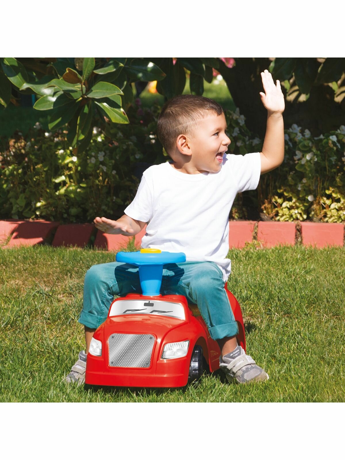 Машина-каталка, звук, красная — фото 1