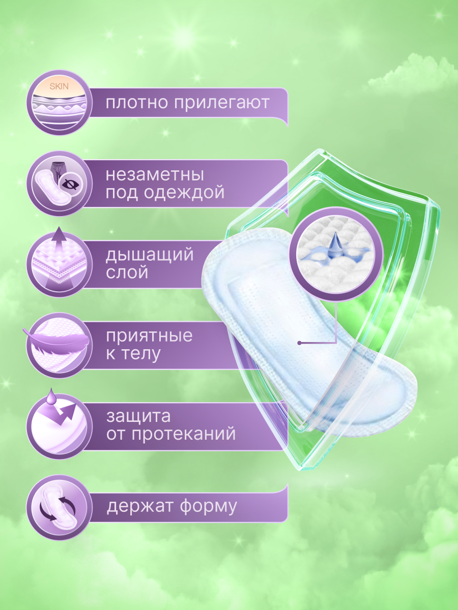 Изображение Прокладки урологические супертонкие для женщин LiveDo "Рефрэ" ("Refre") впитываемостью 80 мл (22 шт)