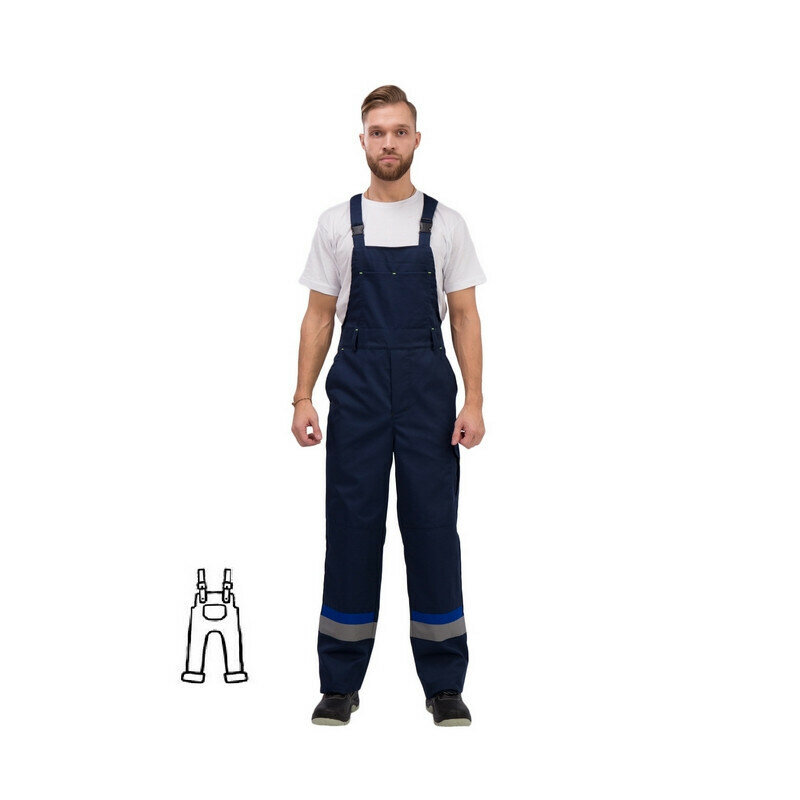 Полукомбинезон муж. л24-ПК синий (р.56-58) 170-176