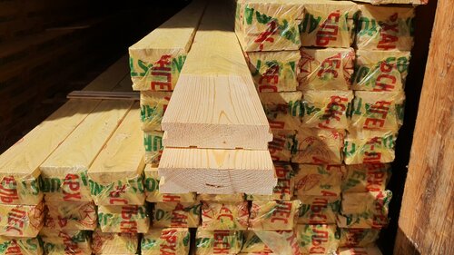 Изображение товара Половая доска из сосны 45х140х6000 мм, сорт А (цена за 1уп = 2шт/1.68м2)