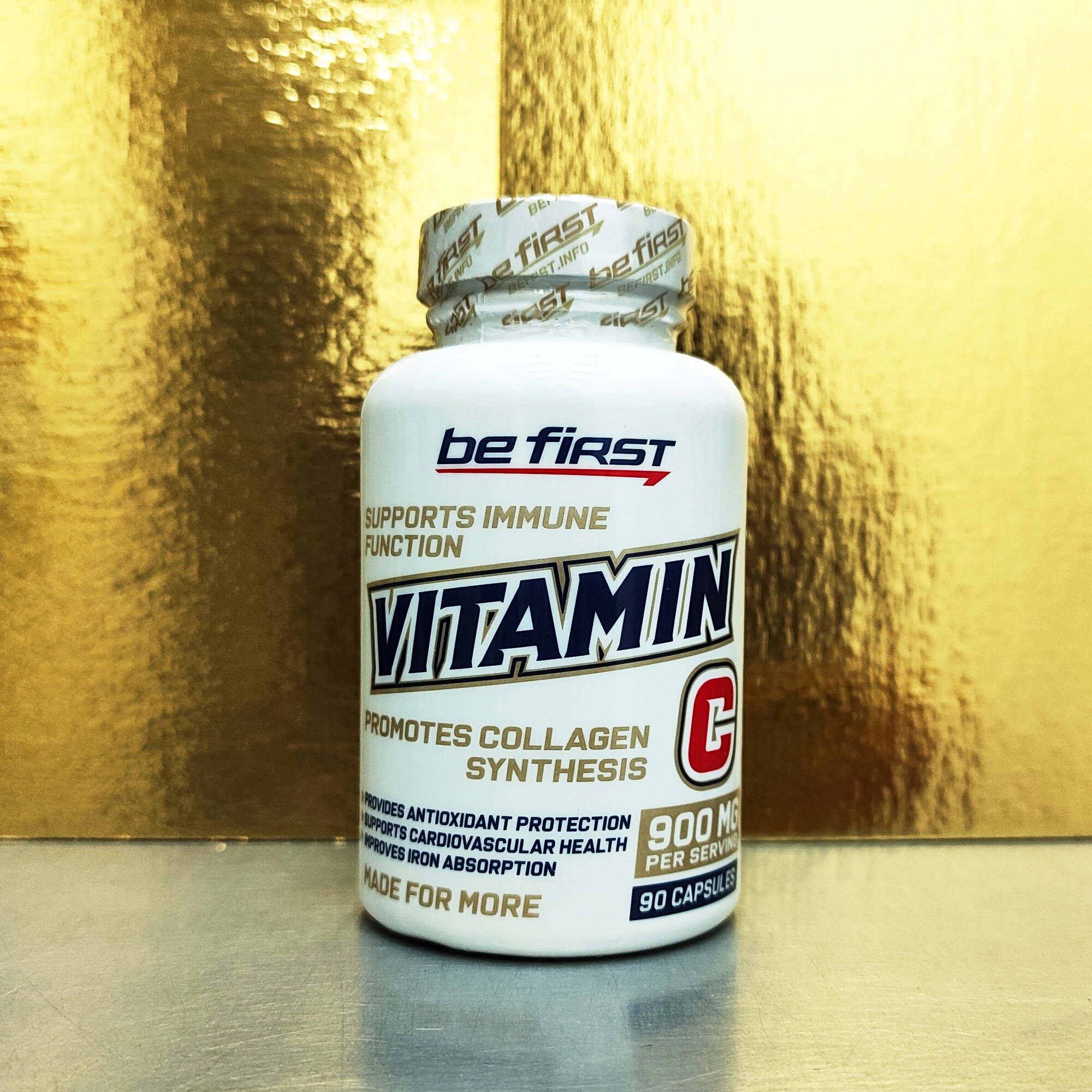 Витамин C, Аскорбиновая Кислота Витамин С (аскорбиновая кислота) Be First Vitamin C 900 мг, 90капсул