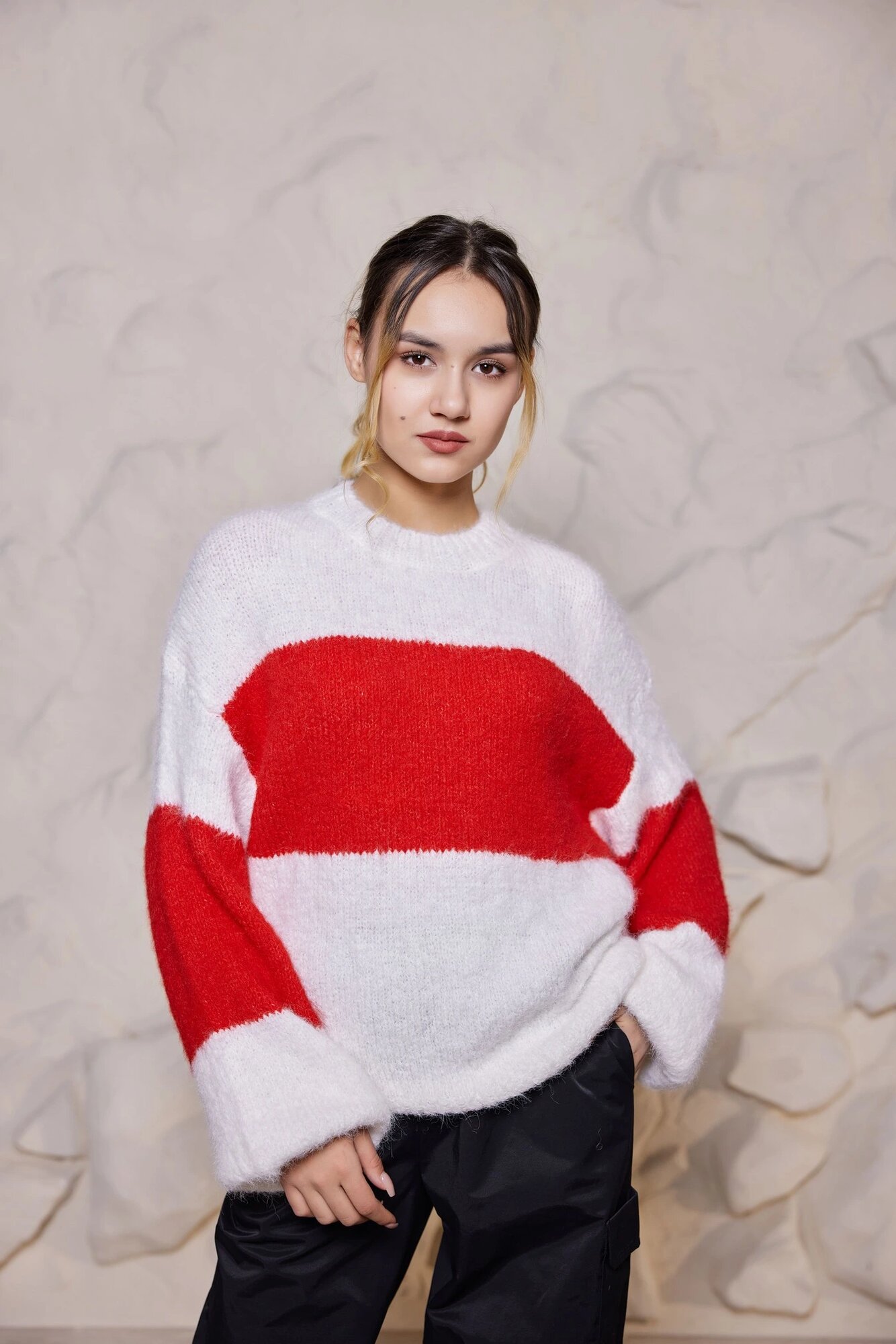 Свитер Selfie, размер L, , красный — фото 1