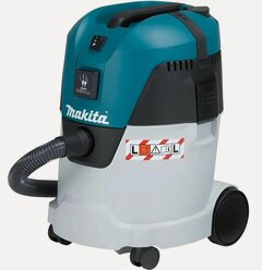 Изображение товара Пылесос Makita VC2512L, профессиональный, для сухой/влажной уборки, с розеткой, 1000Вт, 25л