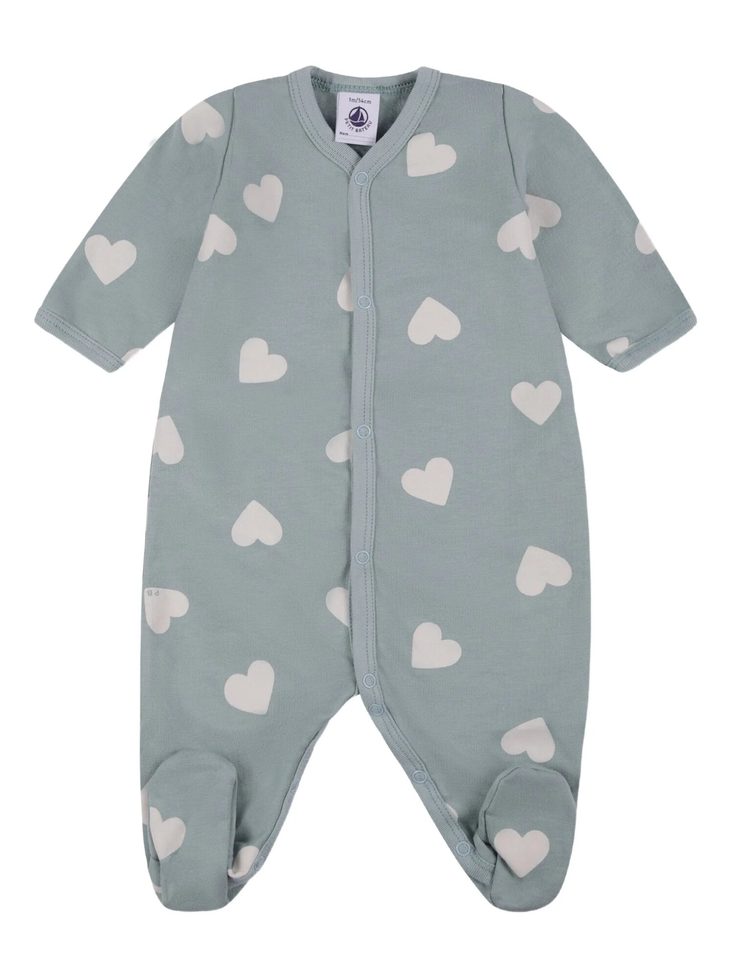 Комбинезон Petit Bateau, размер 1 mth, зелeный