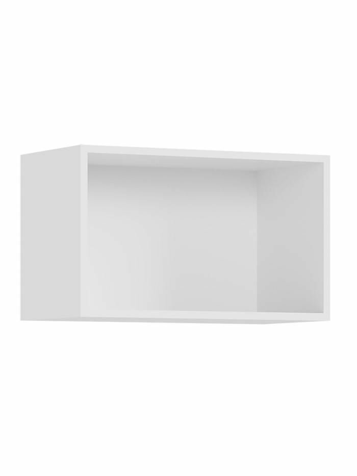 Кухонный модуль навесной, антресольный шкаф Муссон с полкой, 60х31.6х35.8 см, Белый / Гавань — фото 1