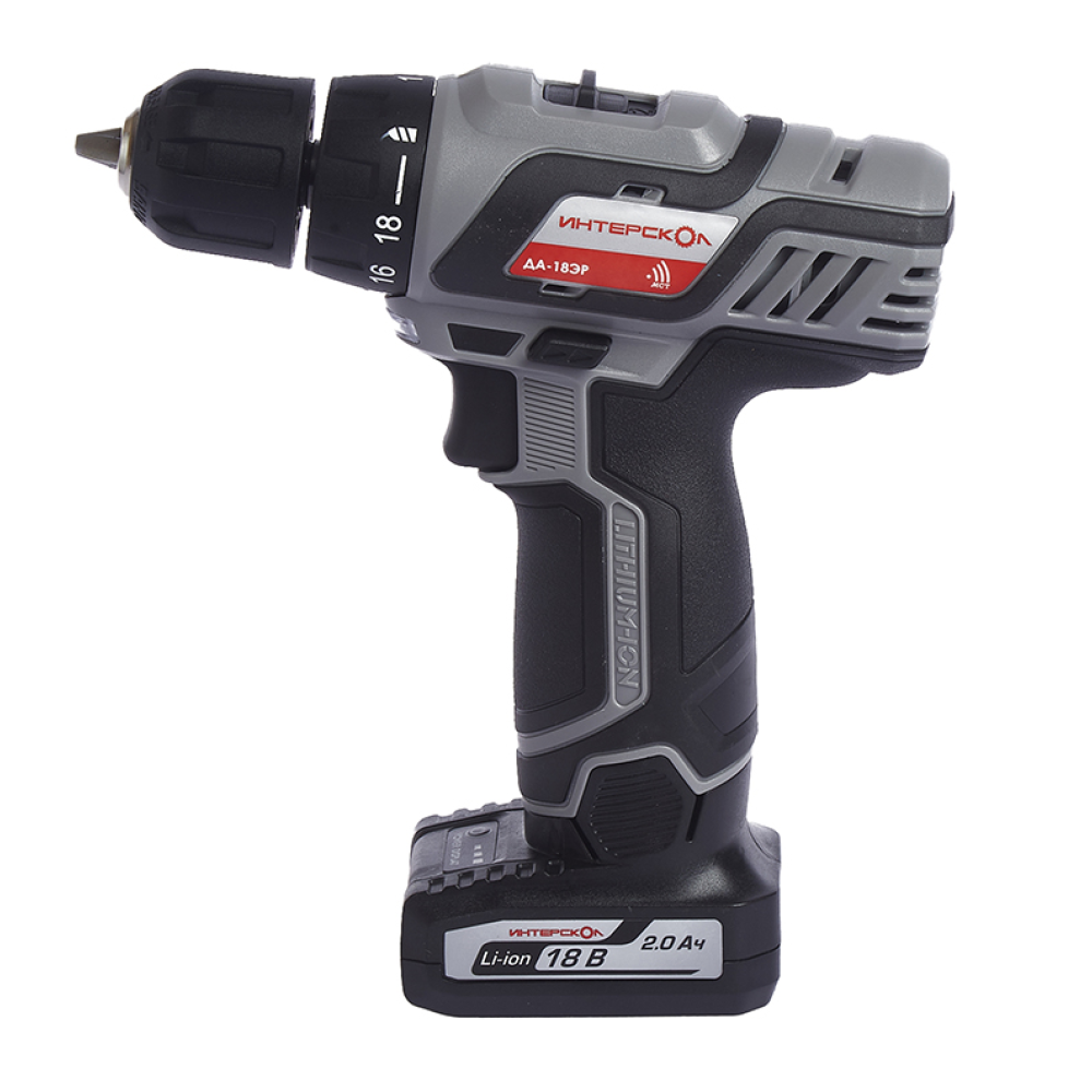Аккумуляторная дрель-шуруповёрт ИНТЕРСКОЛ ДА-18ЭР 436.2.2.15