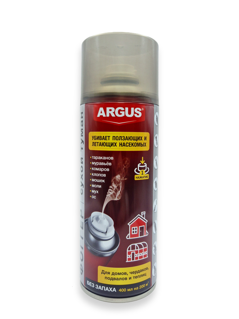 Argus, Аргус фоггер (сухой туман), средство от тараканов, клопов, мух, ос, 400 мл — фото 1