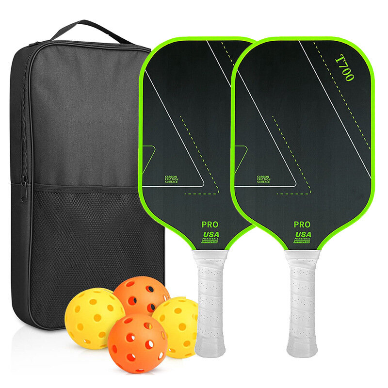 Ракетка Pickleballpaddie16, с рисунком, матовая, углеродное волокно, зеленая