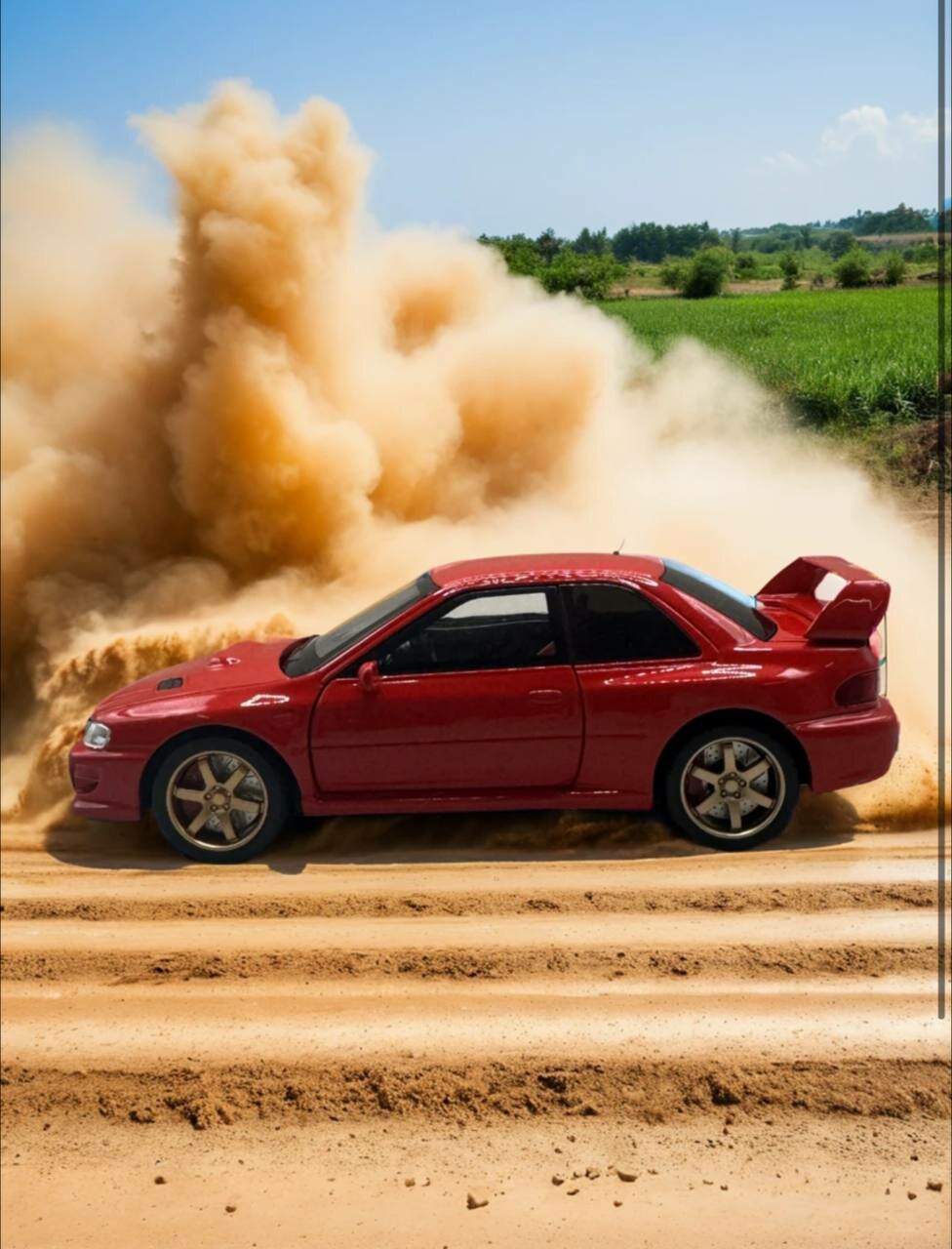 Модель автомобиля 1/32 Subaru Impreza, коллекционная, красная, металлическая