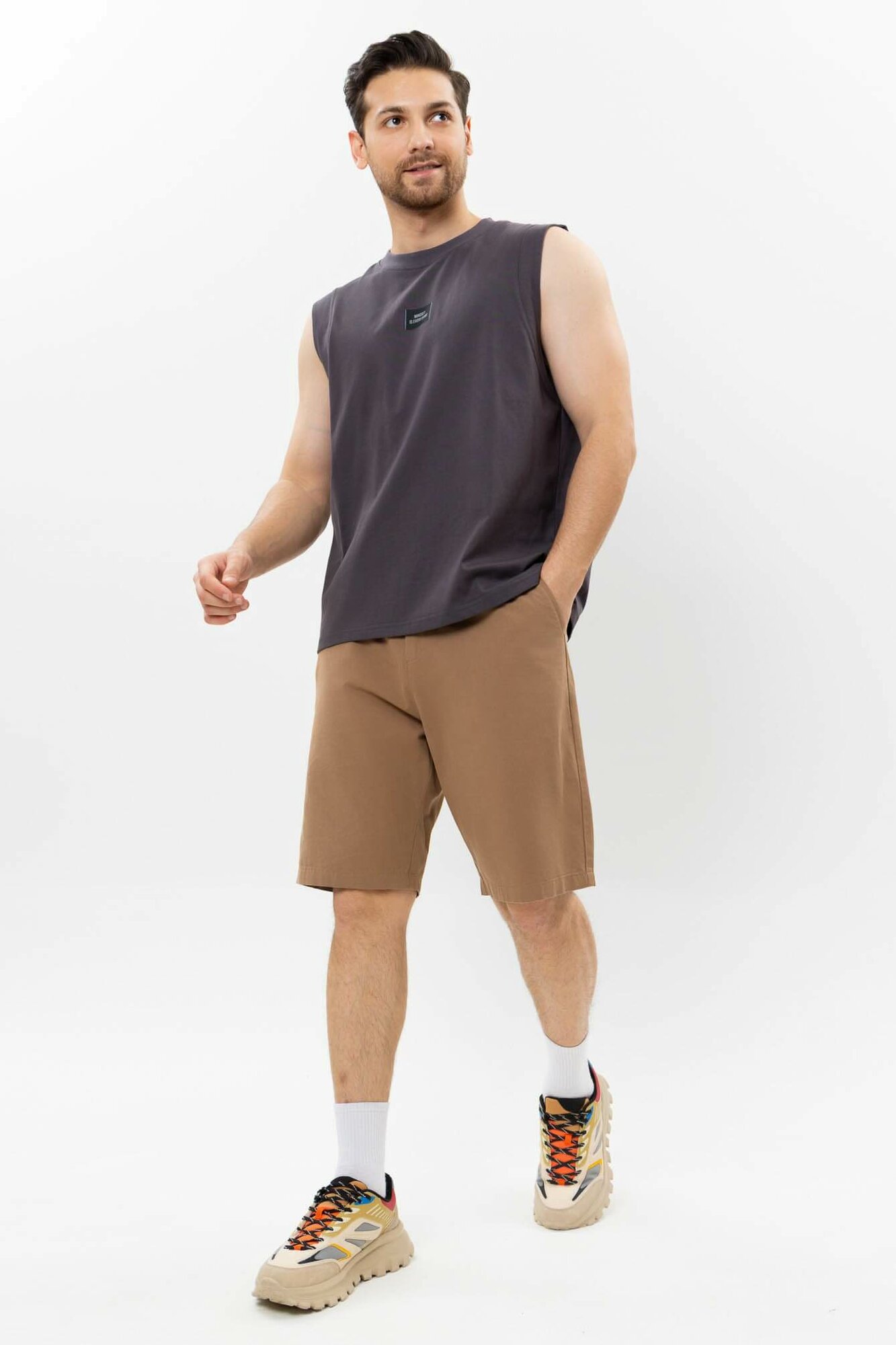 Шорты спортивные TERRA PRO, размер 33, beige