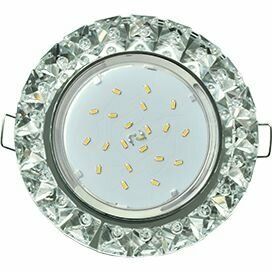 Ecola GX53 H4 5361 Glass Круг с крупными стразами Конус/фон зерк./центр. часть хром 52x120 (к+)